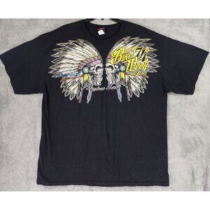 Hot Leathers Shirt Mens 2X Large Black 74th Bike Week Daytona Beach Short Sleeve